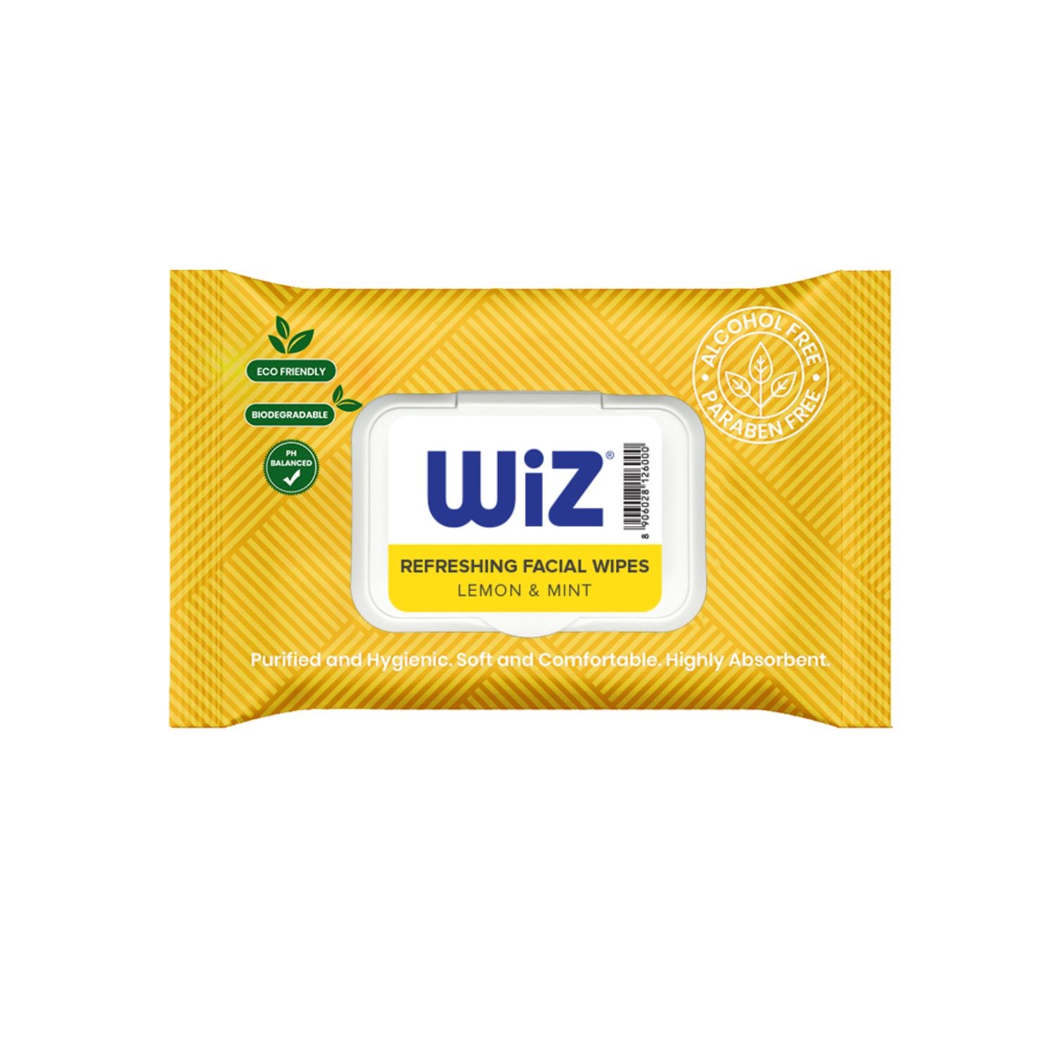 Lemon & Mint Facial Wet  Wipes 25 Pulls