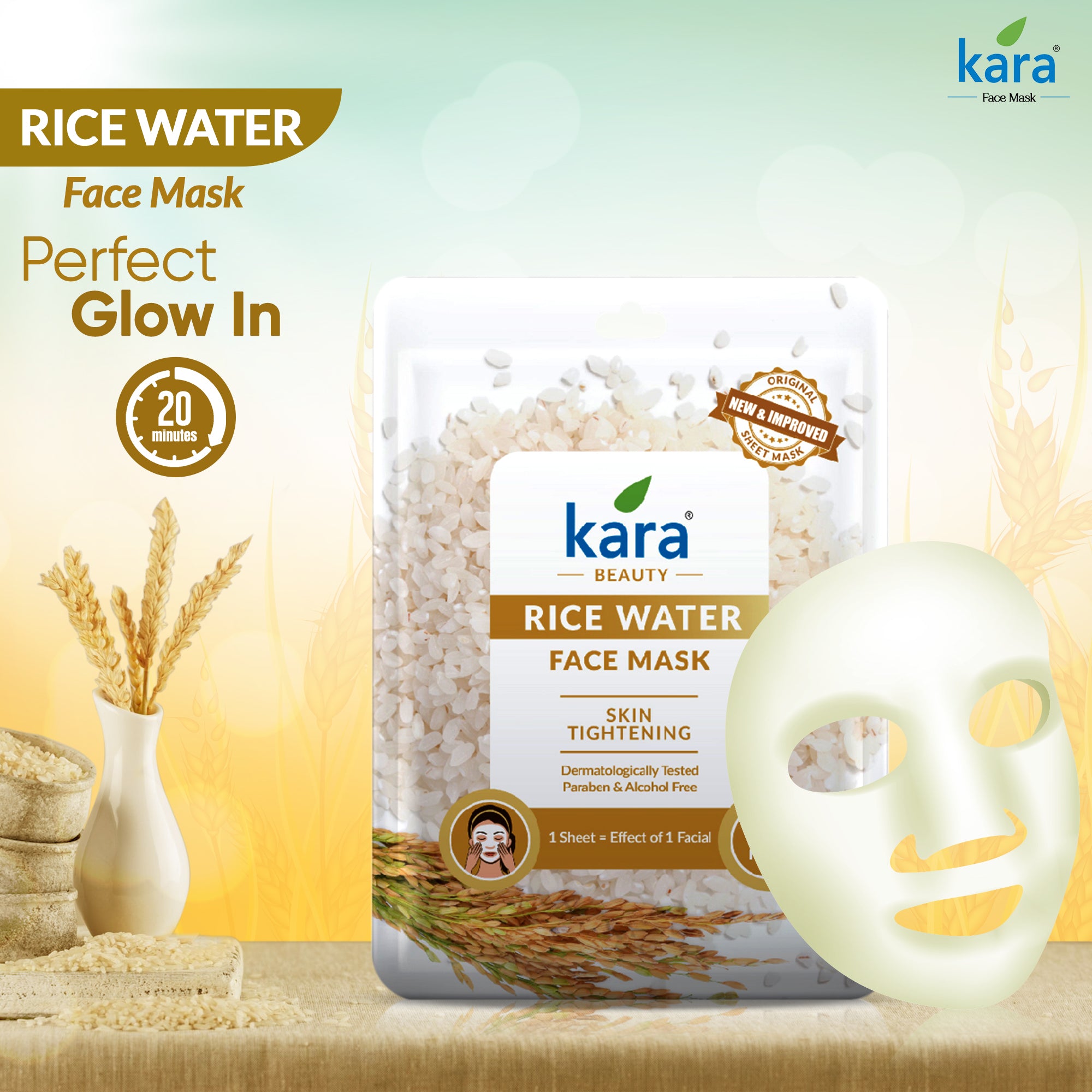 Face Mask Sheet Rice Water Skin Tightening 1 N