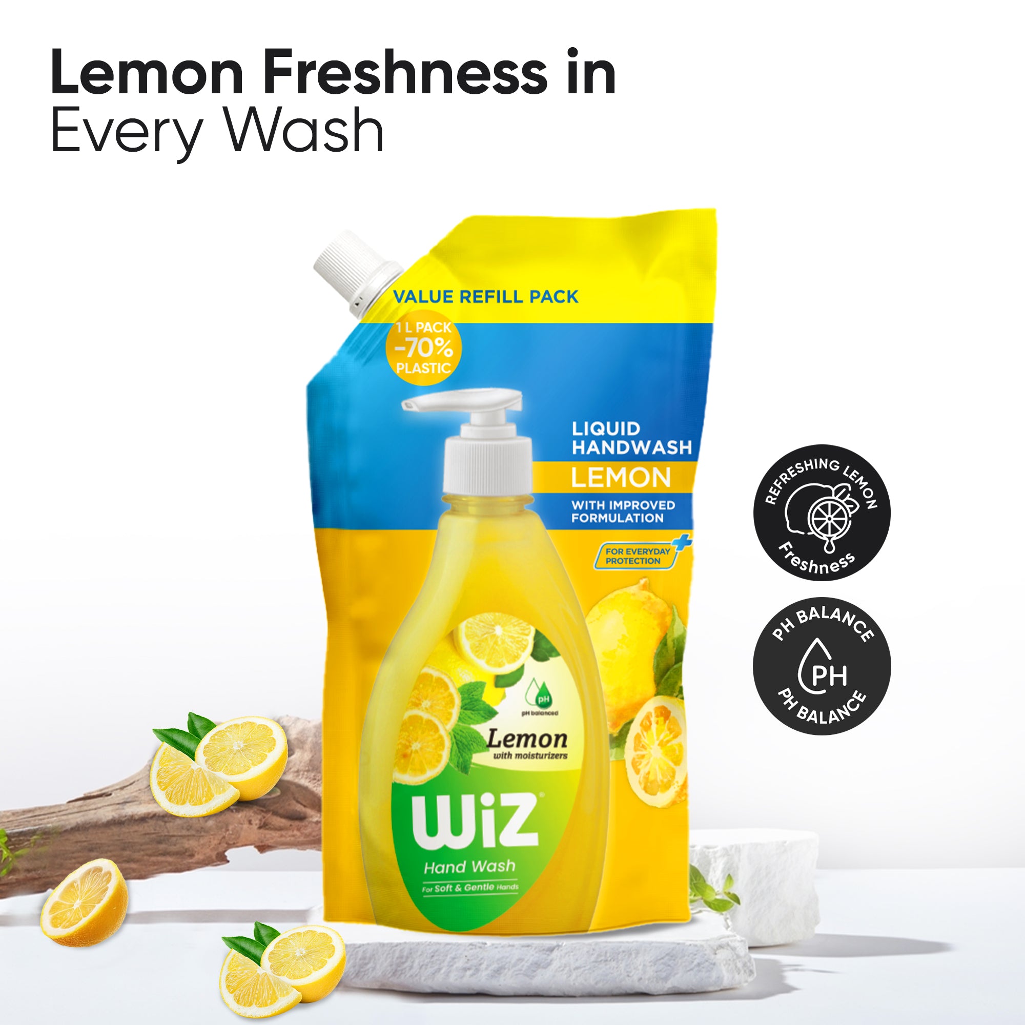 Hand Wash Lemon 1L Refill Pouch