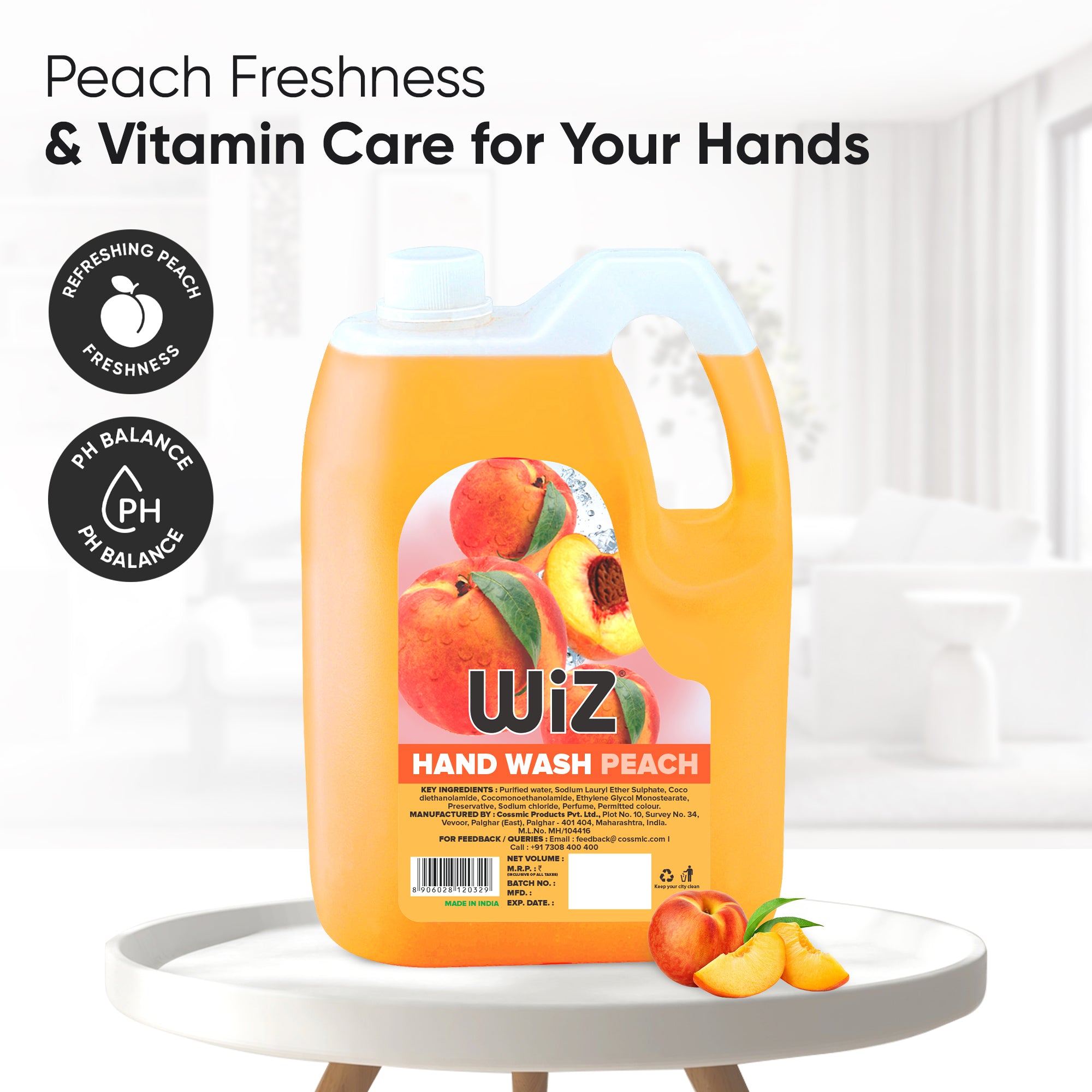 Hand Wash Peach 5 Litre Refill Can