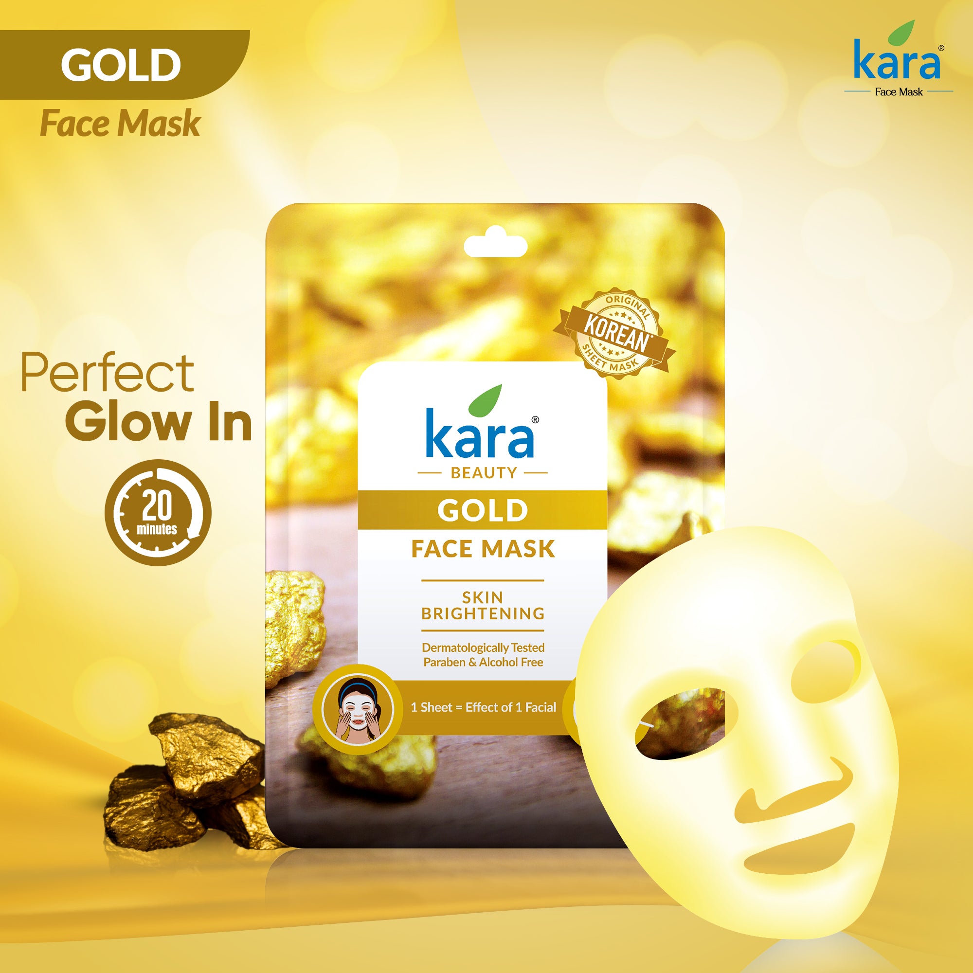 Face Mask Sheet Gold Skin Brightening 1 N