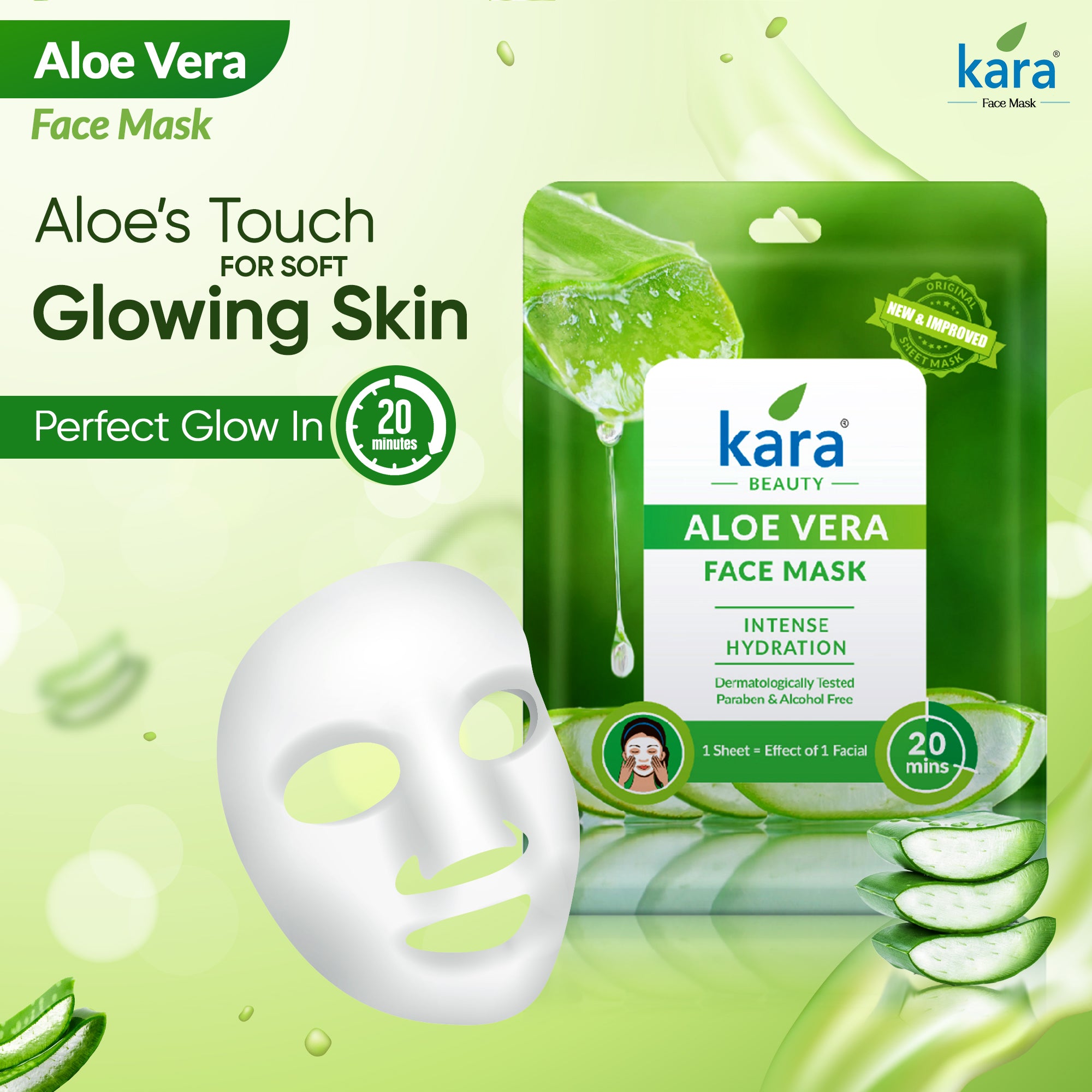 Face Mask Sheet Aloe Vera Intense Hydration 1 N