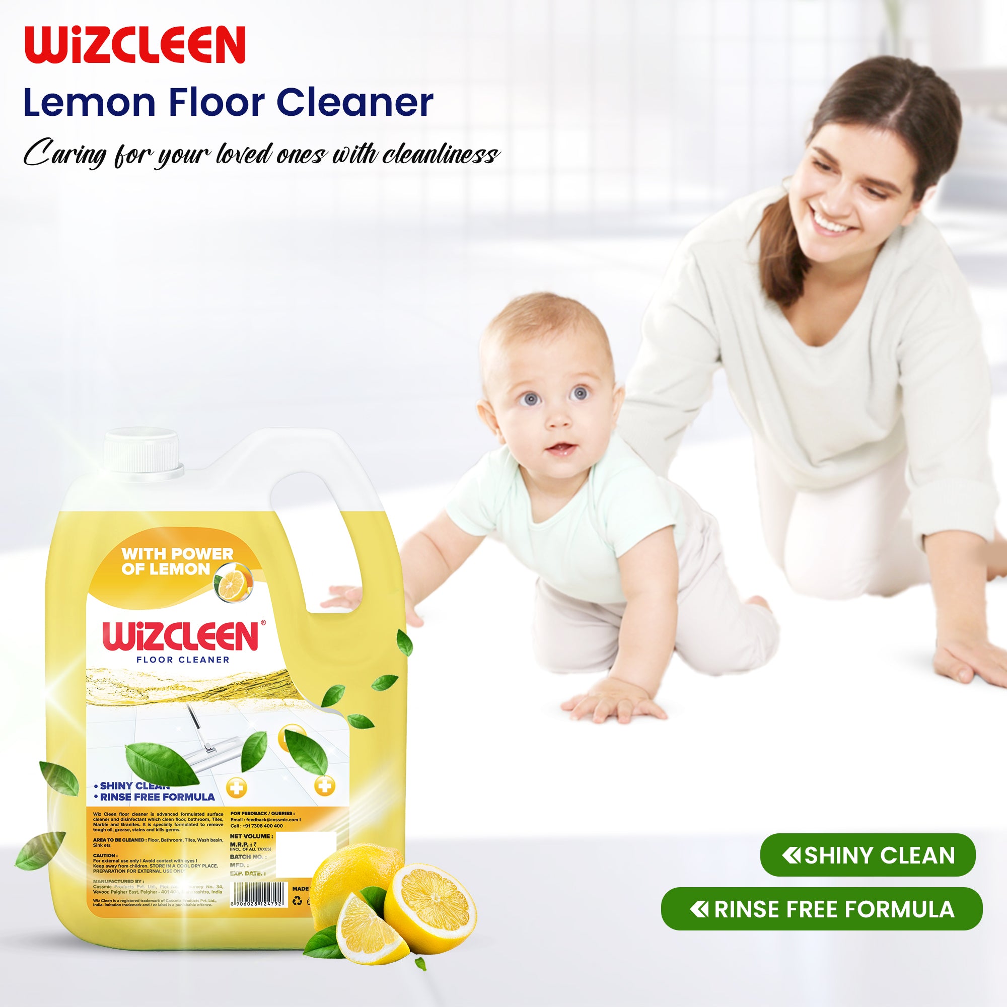 Floor Cleaner Lemon 5 Litre Refill Can