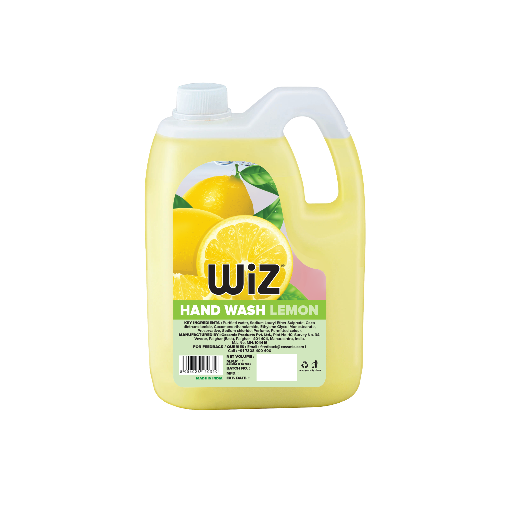 Hand Wash Lemon 5 Litre Refill Can