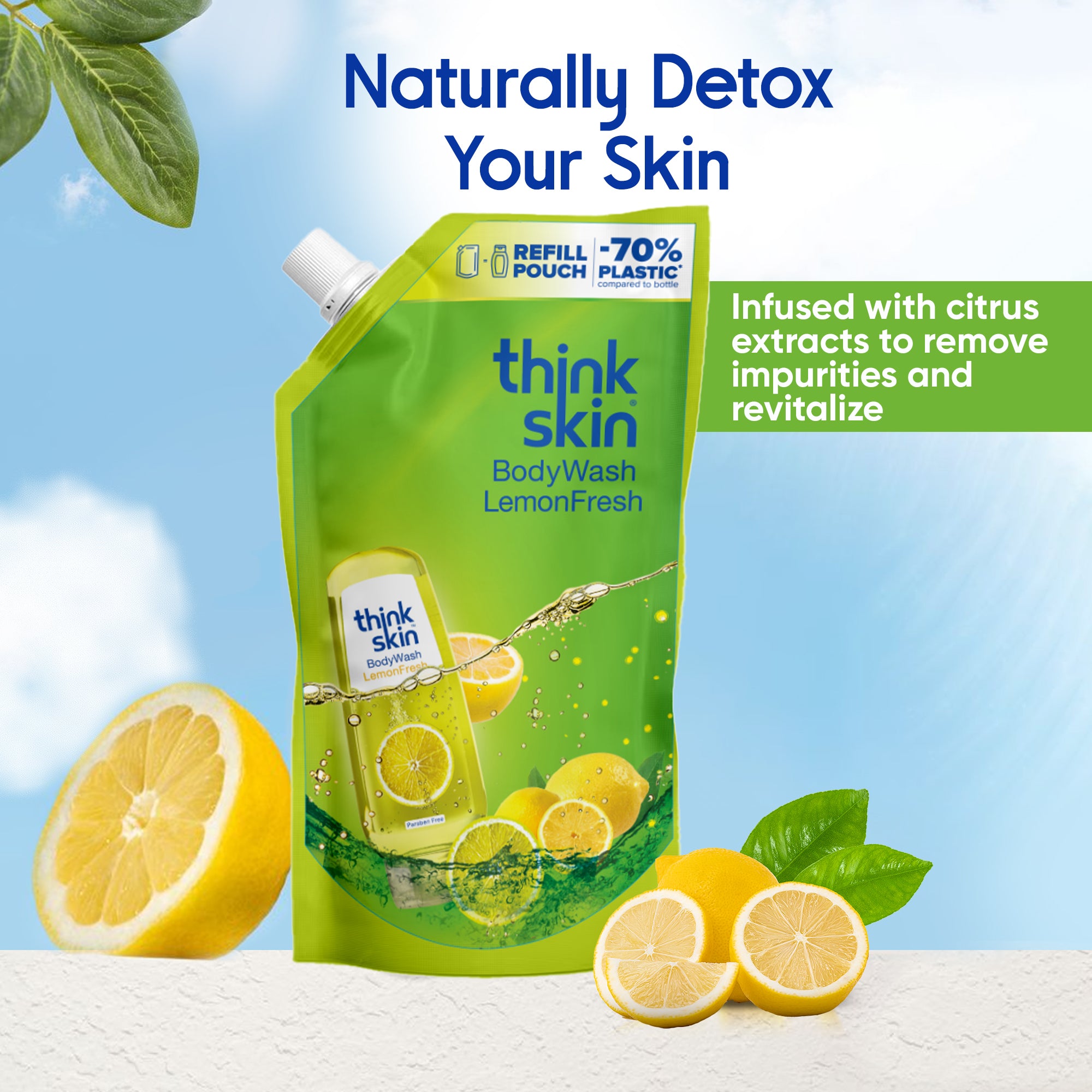 Body Wash Lemon Fresh 1L Refill Pouch