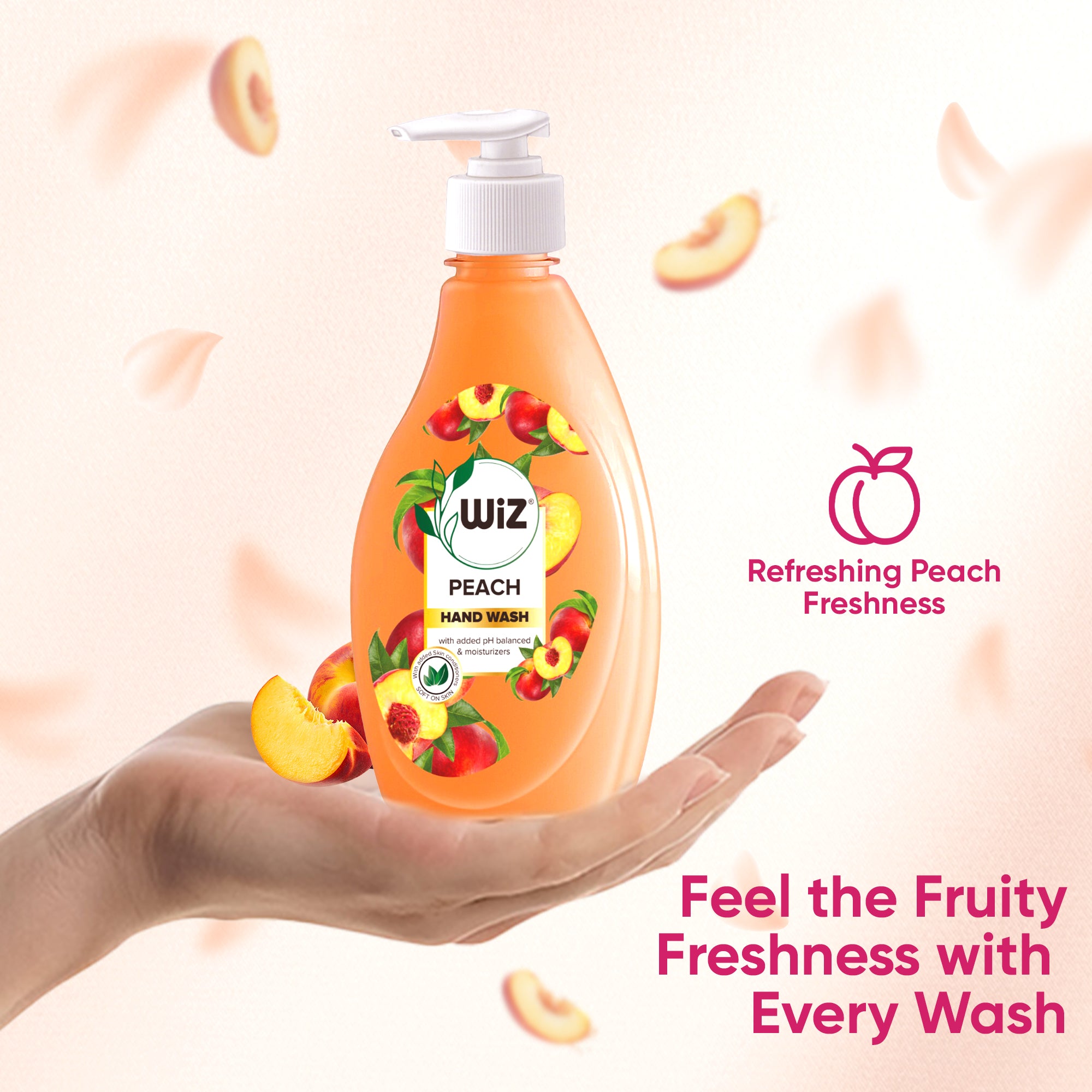 Hand Wash Peach 450ml Dispenser Bottle