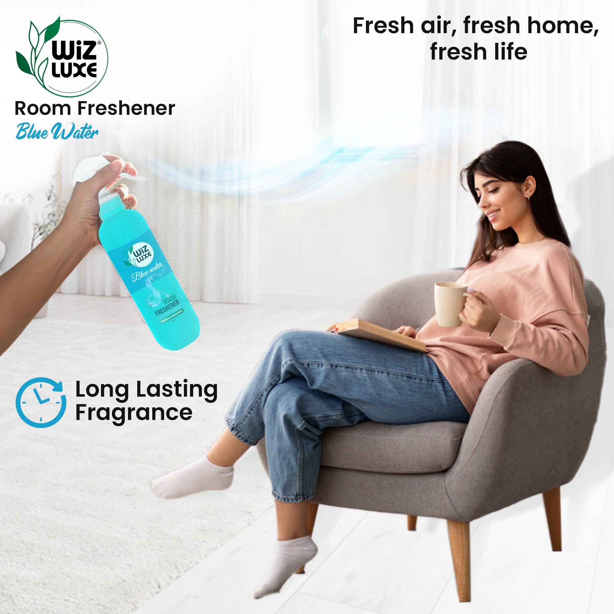 Room Freshener Blue Water 300ml Dispenser Bottle (Pack of 3)