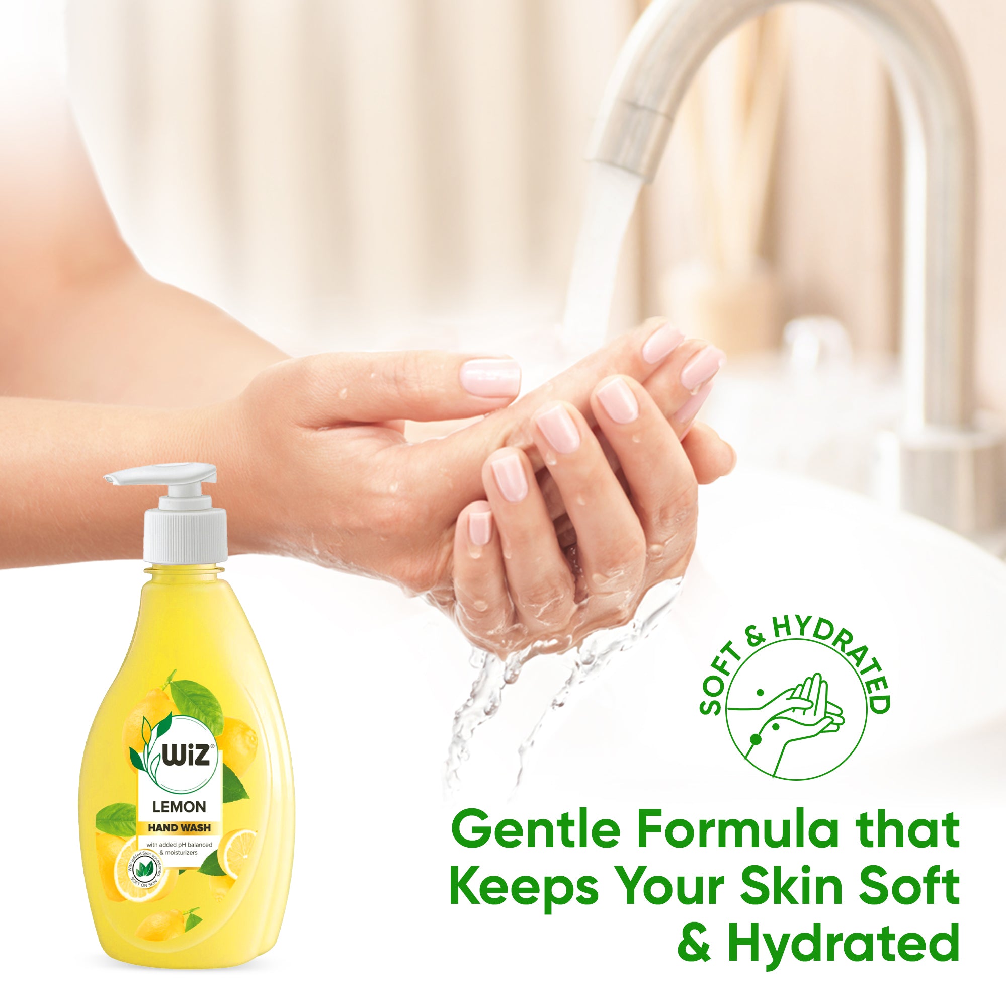 Hand Wash Lemon 450ml Dispenser Bottle