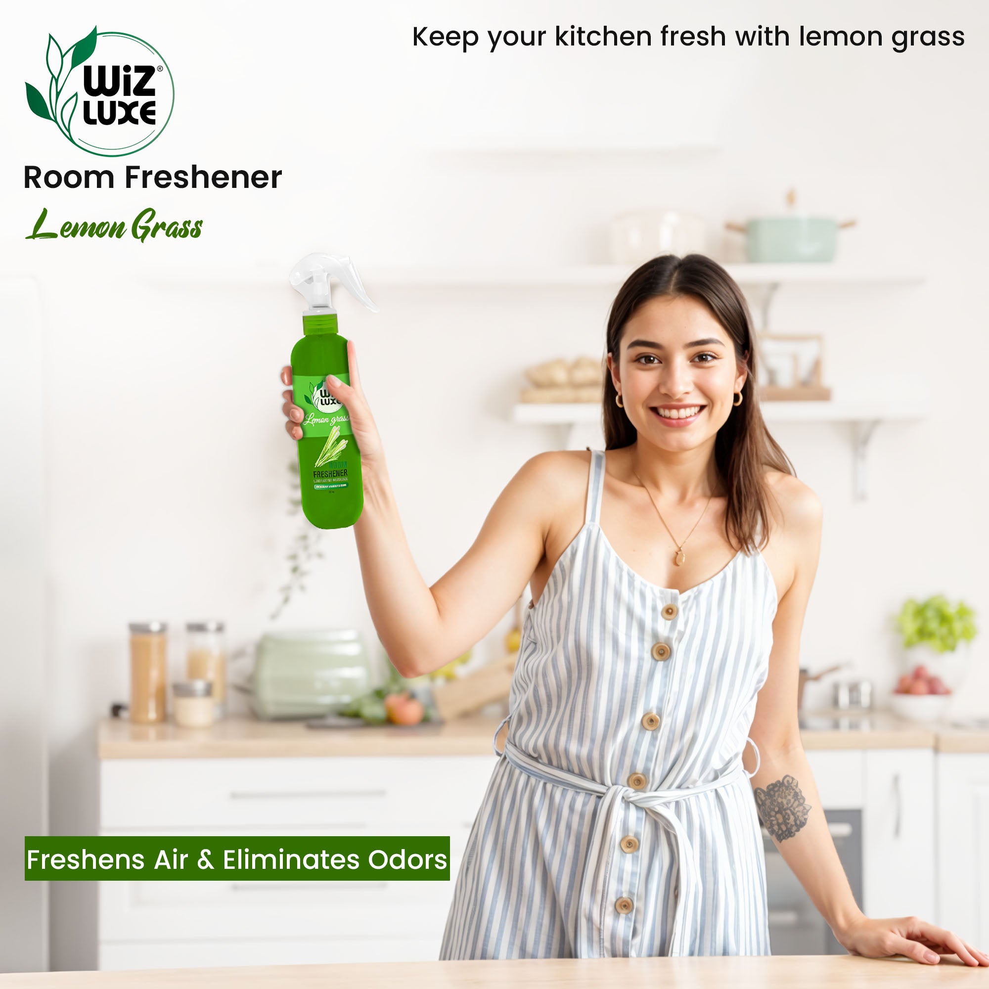 Lemon Grass Room Freshener 300ml Spray Bottle (Pack of 3)