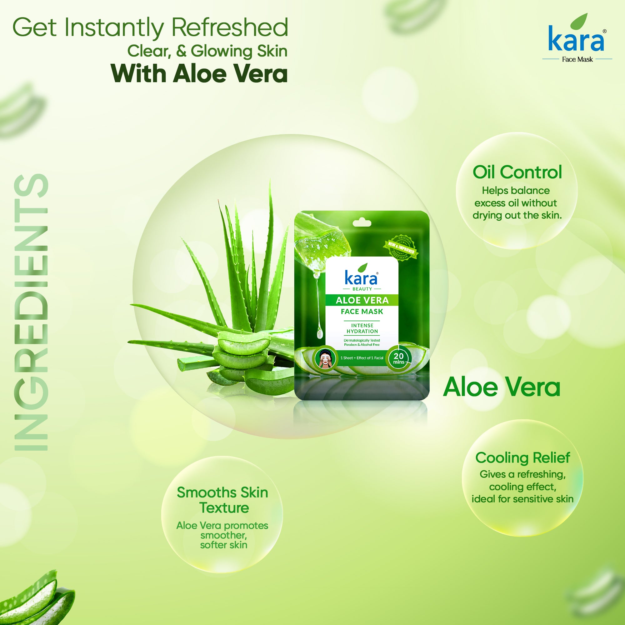 Face Mask Sheet Aloe Vera Intense Hydration 1 N