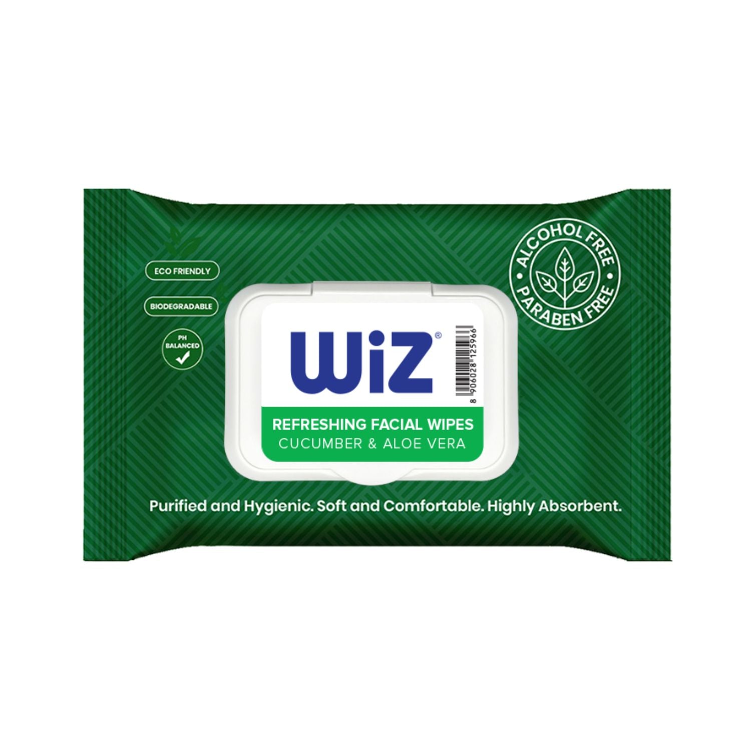 Cucumber & Aloe Vera Facial Wipes 25 Pulls