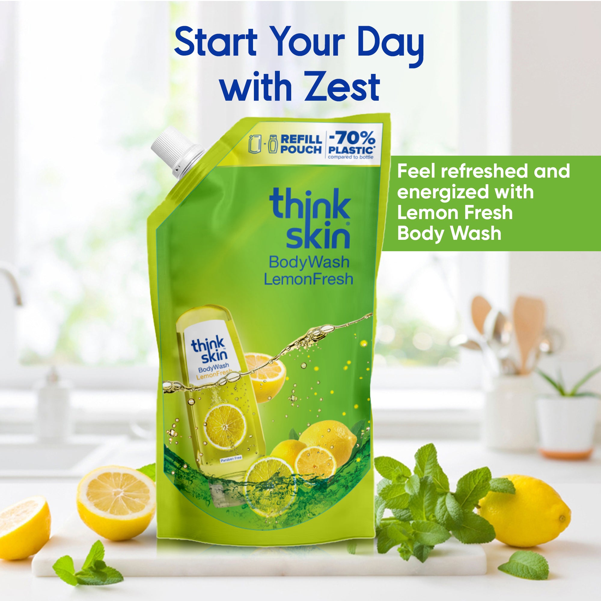 Body Wash Lemon Fresh 1L Refill Pouch