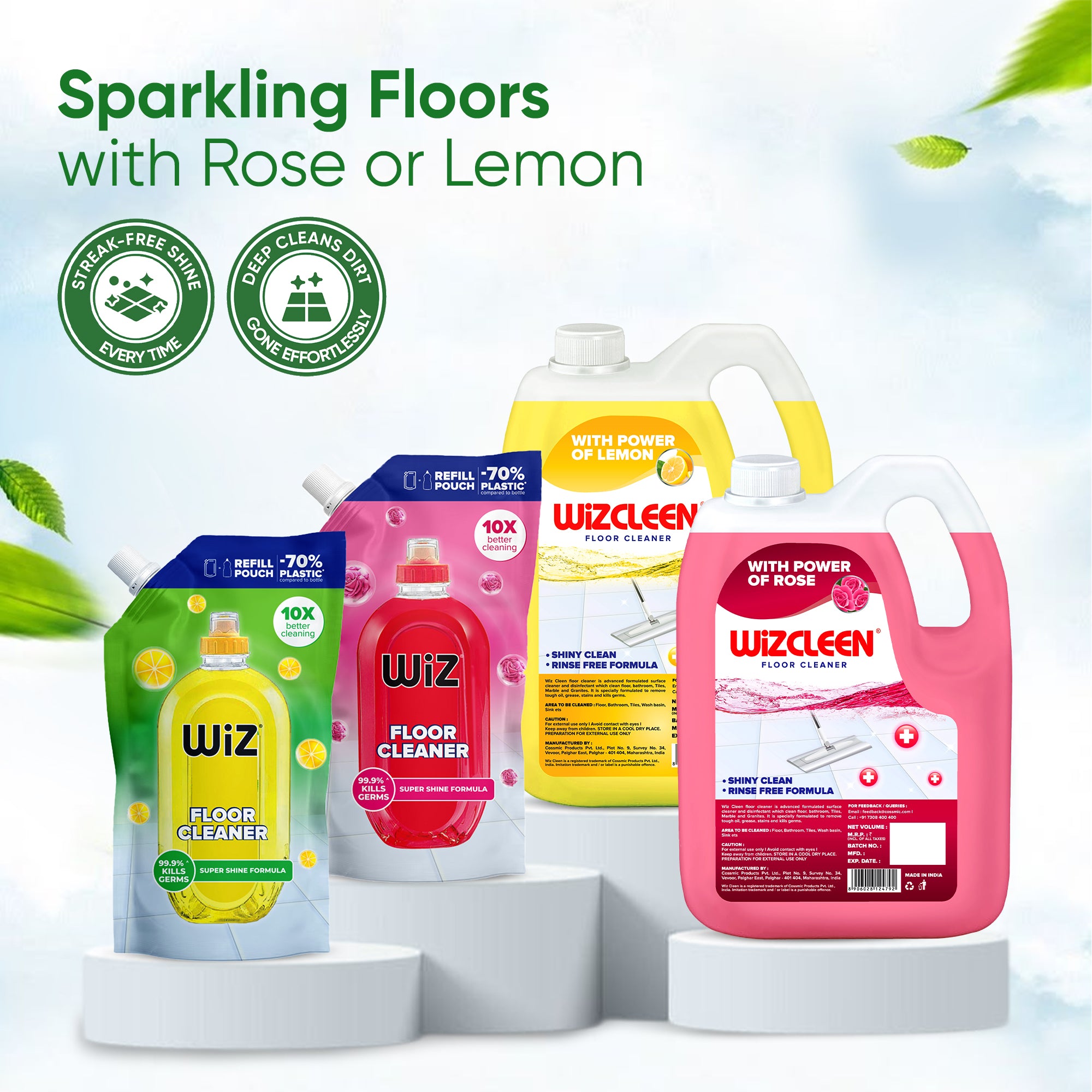 Floor Cleaner Lemon 1l Refill Pouch