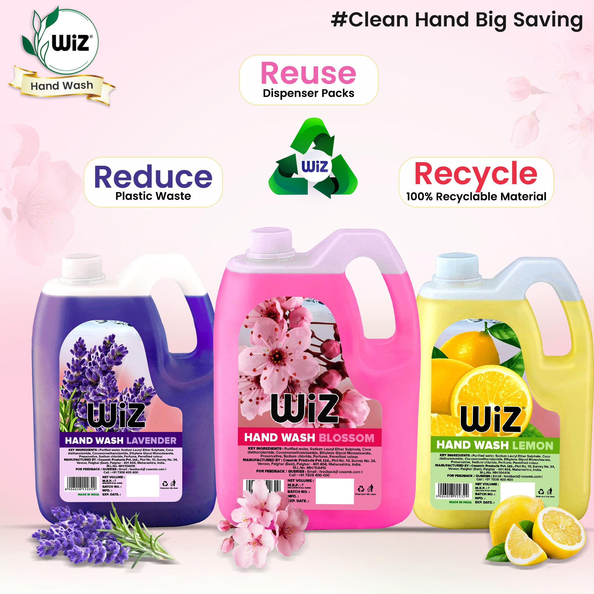 Hand Wash Blossom 750ml Refill Pouch