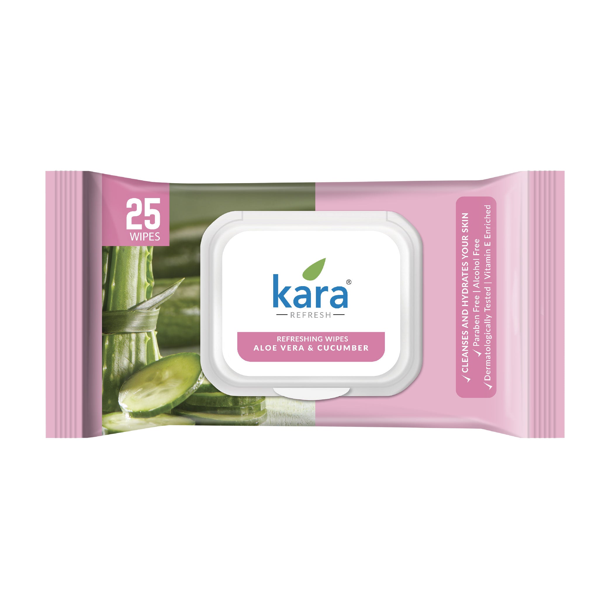 Aloe Vera & Cucumber Facial Wet Wipes 25 Pulls