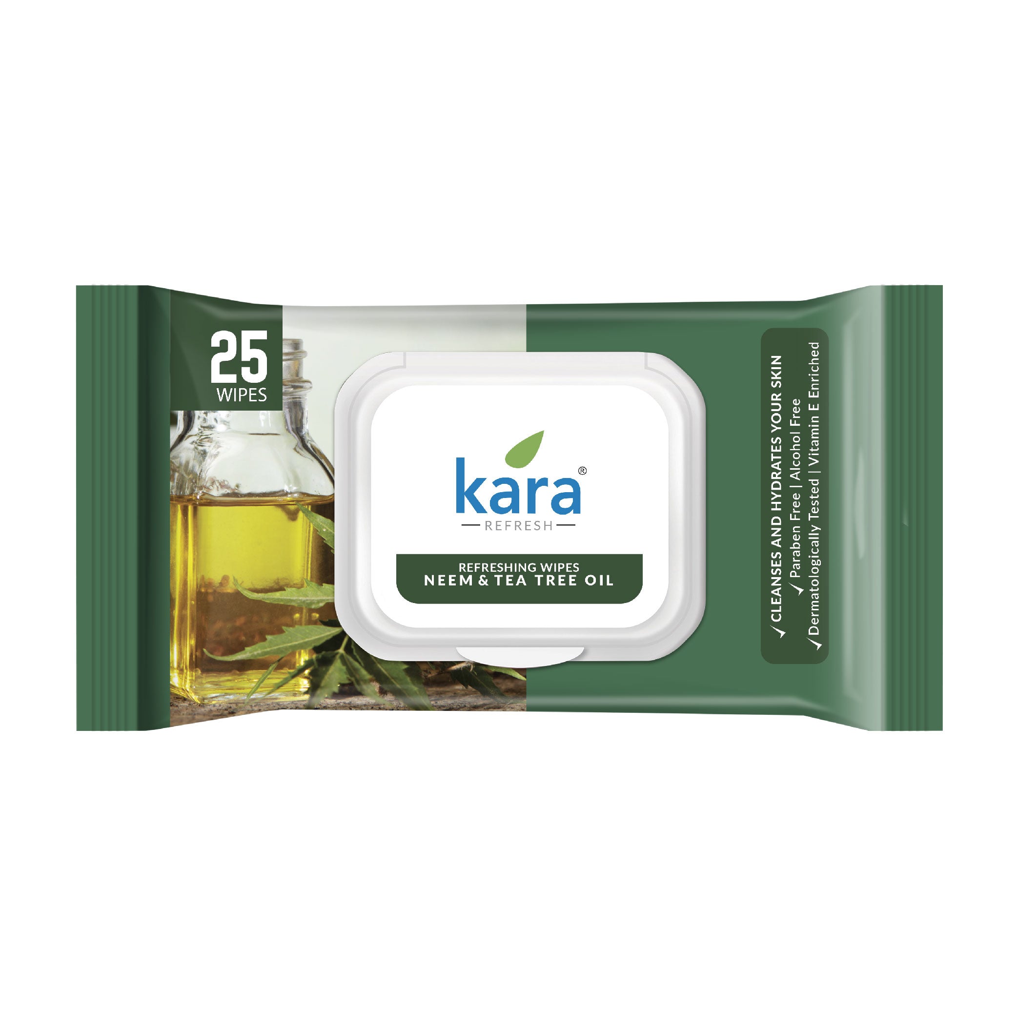 Neem & Tea Tree Oil Facial Wet Wipes 25 Pulls