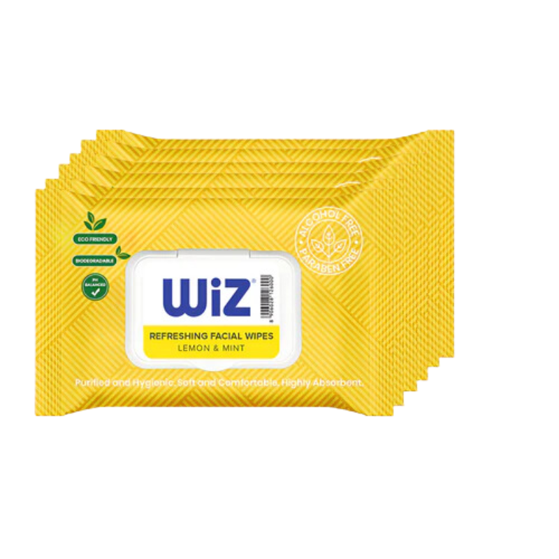 Refreshing Wipes 25 Pulls Lemon & Mint (Pack of 6)