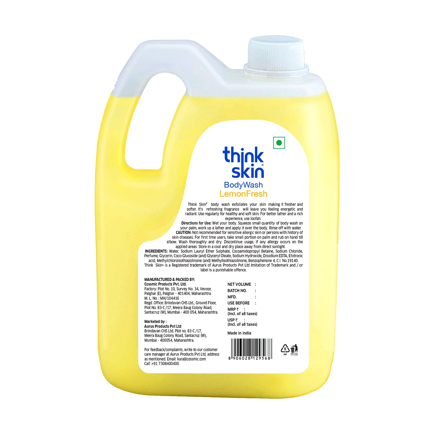 Body Wash Lemon Fresh 5 Litre Refill Can