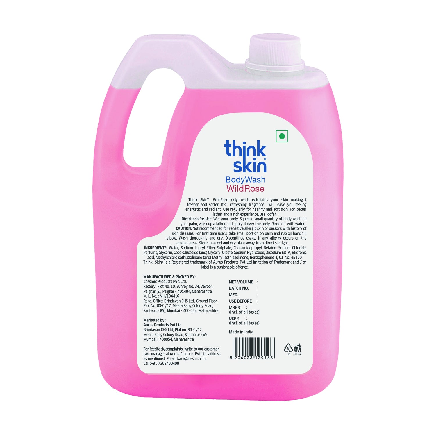 Body Wash Wild Rose 5 Litre Refill Can